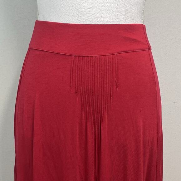 Maeve Anthropologie Skirt size Large Cranberry Pink Long Maxi Jersey A Line Boho - Picture 4 of 12